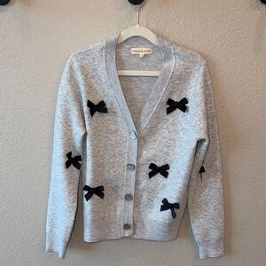 Girls Cardigan w/ Bow Detail